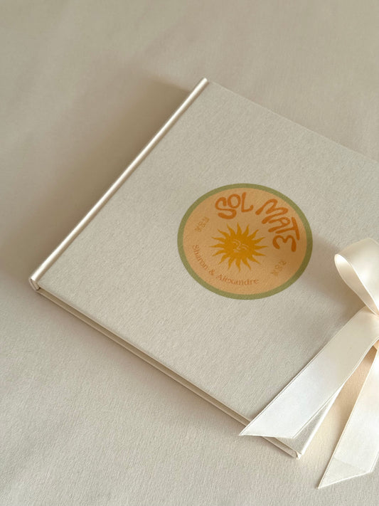 Wedding Guest Book (with printed material on the cover)