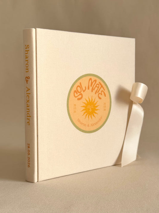 Wedding Guest Book (with printed material on the cover)