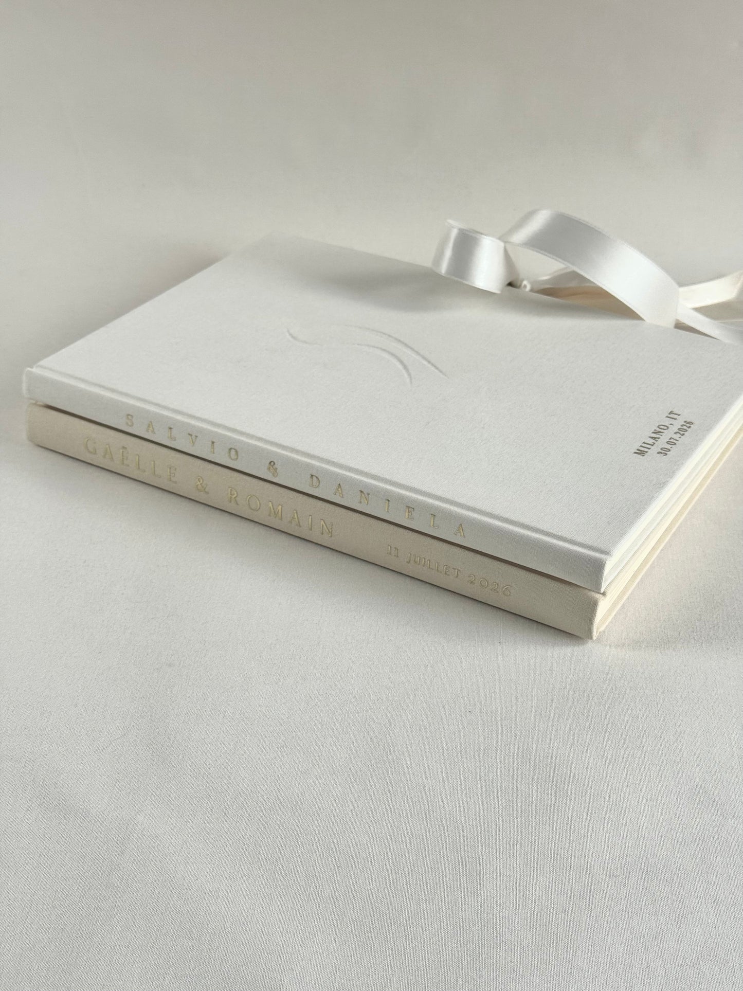 Wedding Guest Book (with embossed or debossed initials)