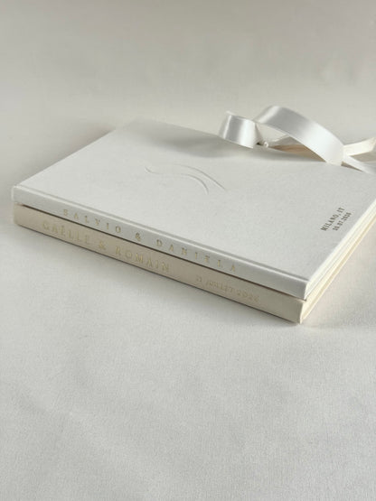 Wedding Guest Book (with embossed or debossed initials)