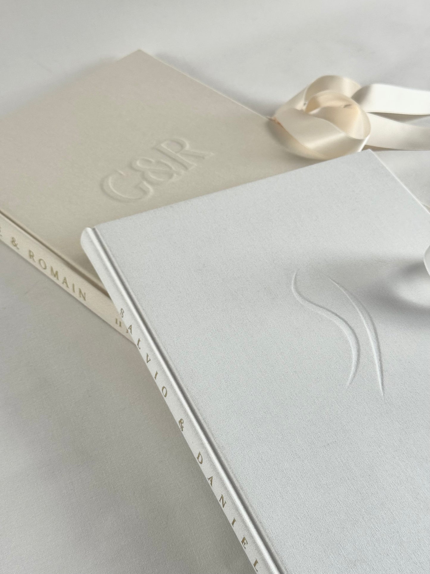 Wedding Guest Book (with embossed or debossed initials)