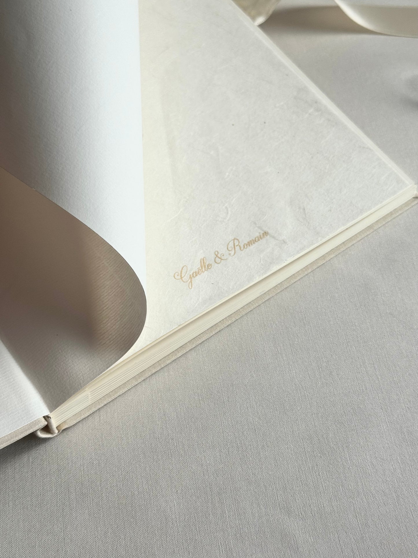 Wedding Guest Book (with embossed or debossed initials)