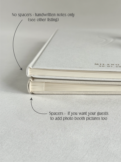 Wedding Guest Book (with embossed or debossed initials)
